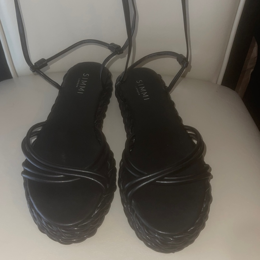 Simmi London faux leather lace up sandal